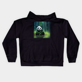 Panda in a Bamboo Forest Kids Hoodie